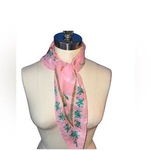 Pink Floral Scarf OS